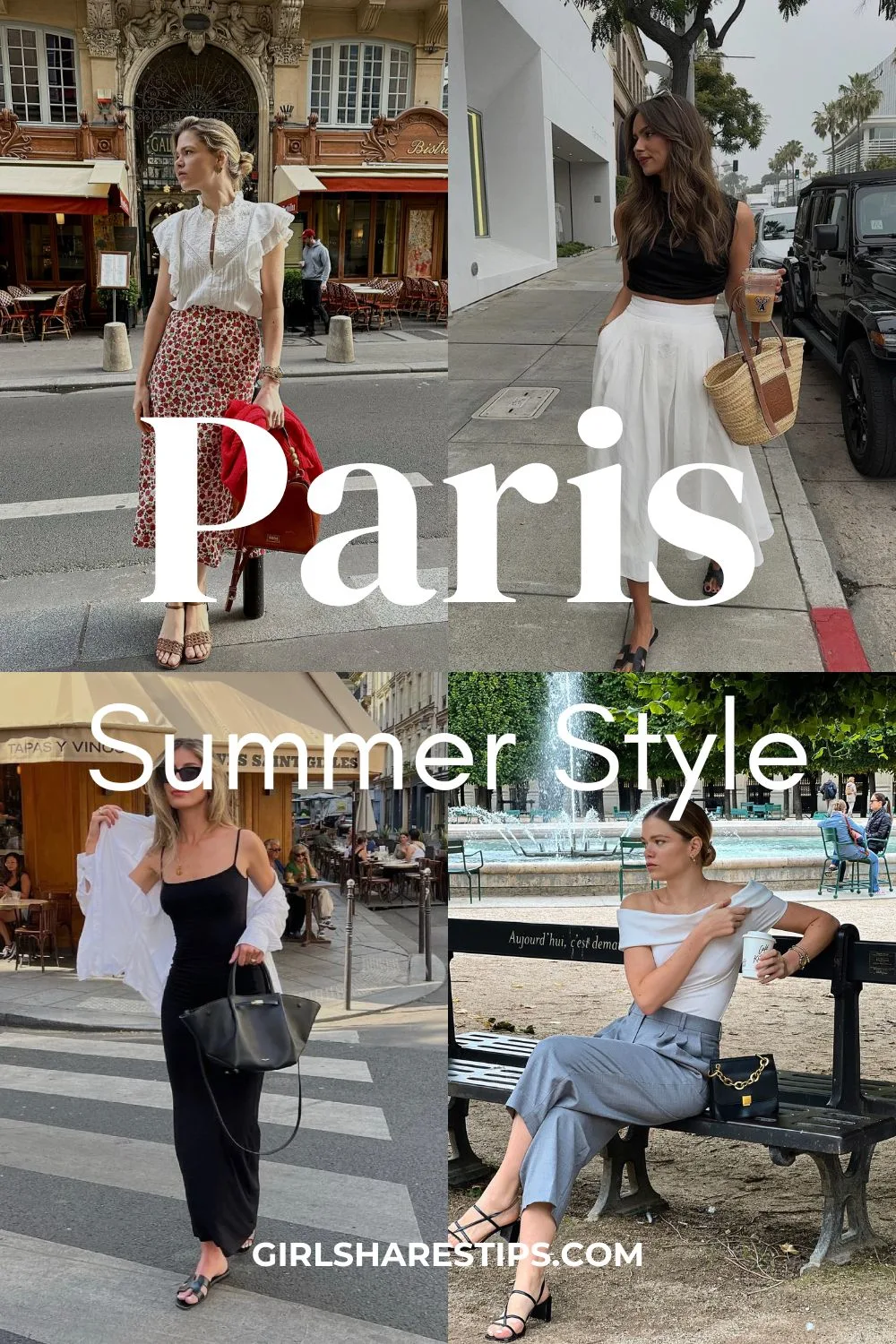 summer Paris outfit ideas collage
