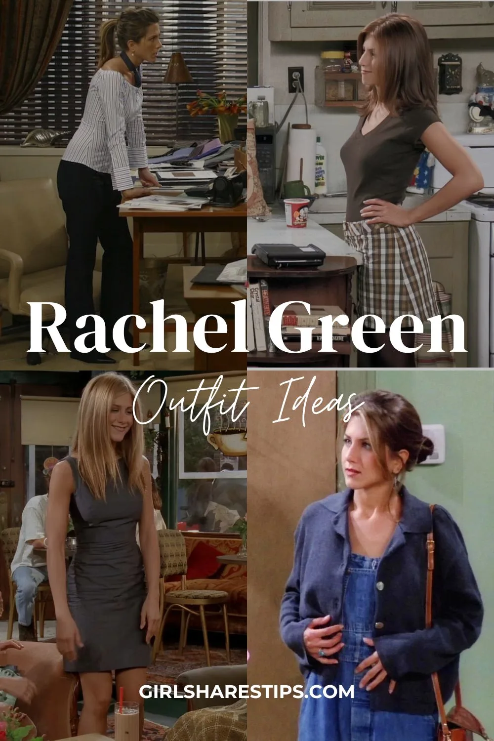 Rachel Green outfits collage