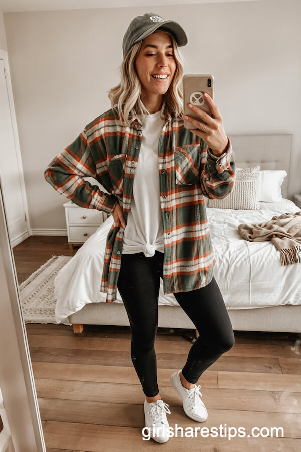 Plaid Flannel with Leggings
