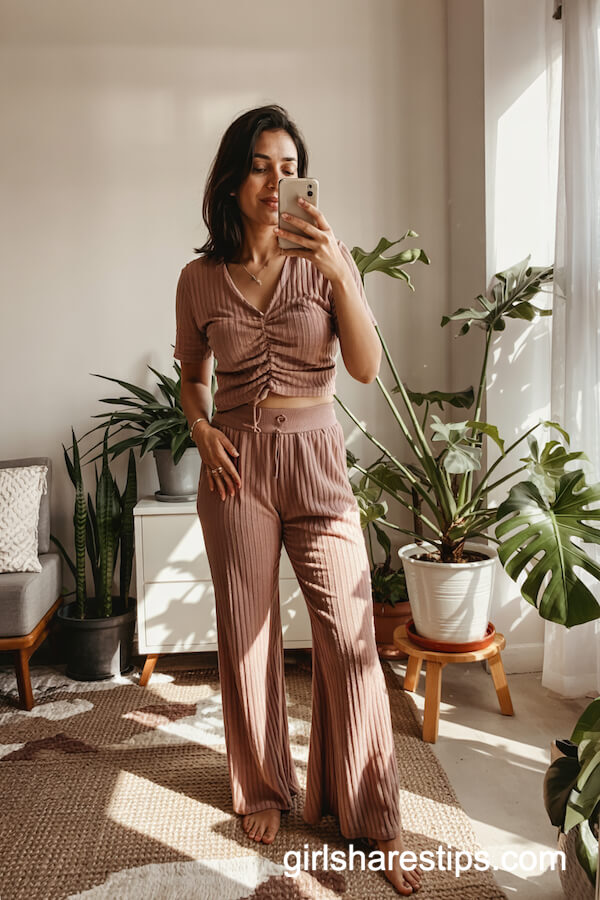 Matching Knit Loungewear Set