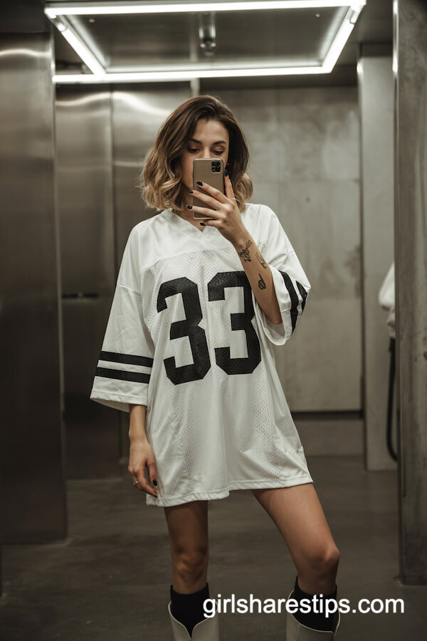 Oversized White Jersey & Sport Accessories