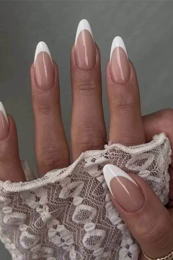 Classic White French Tips