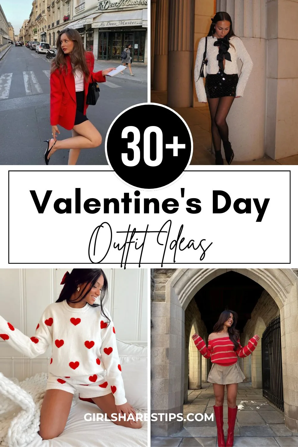 Valentines Day outfit ideas collage