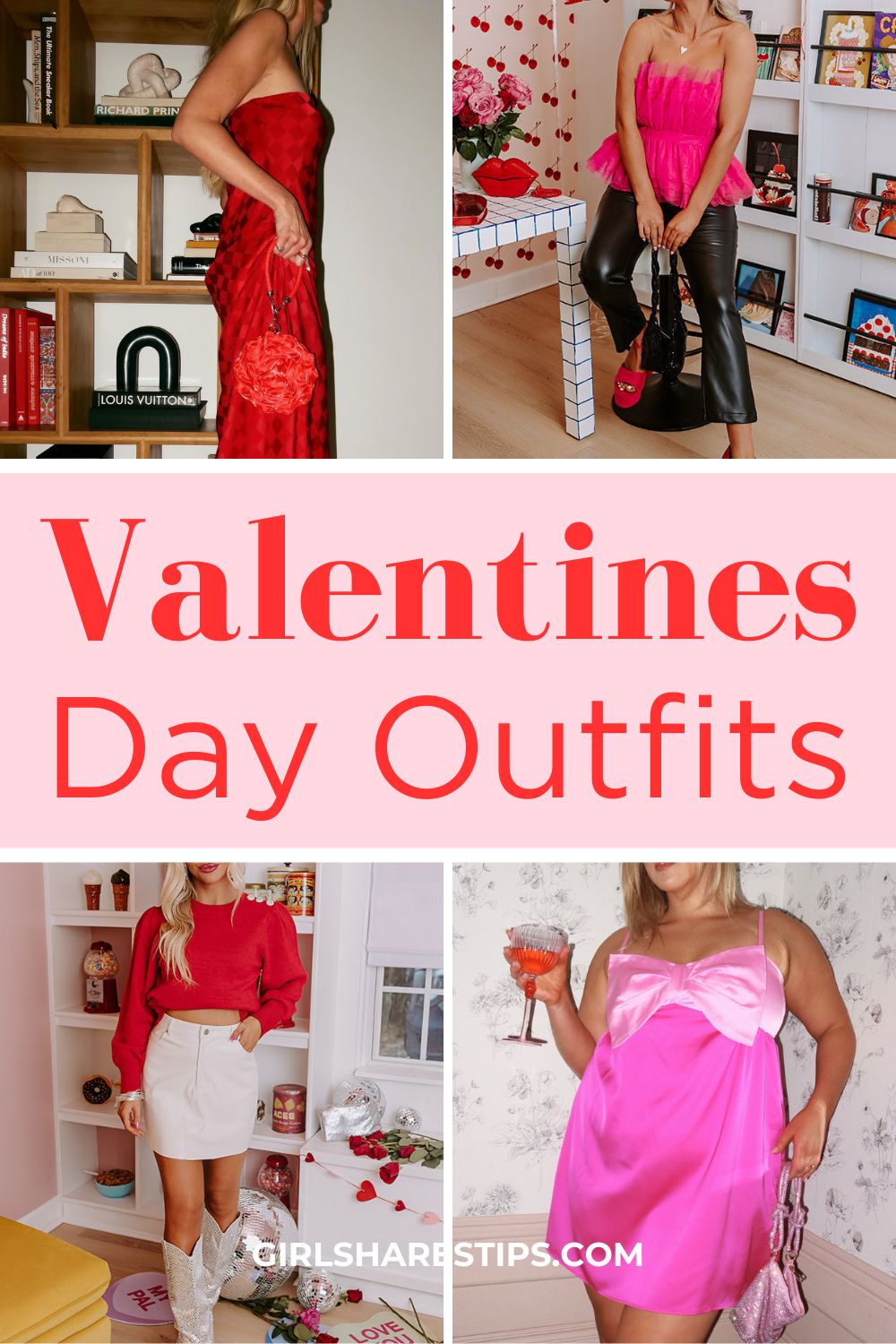 Valentines Day outfits collage