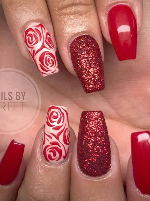 Valentine's day nail designs