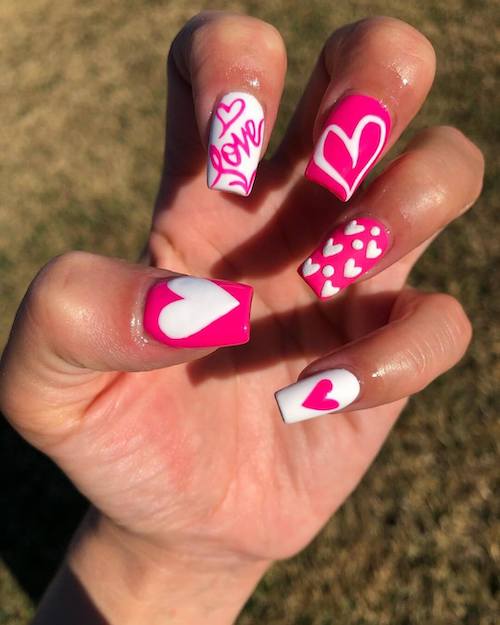 Valentine's day nail designs