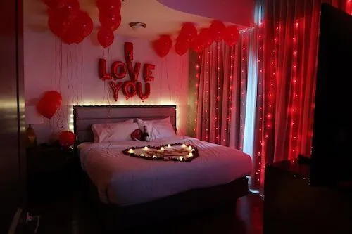 romantic room decoration for couple