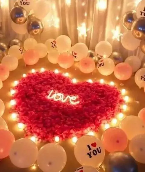 heart shape Valentines Day decorating ideas