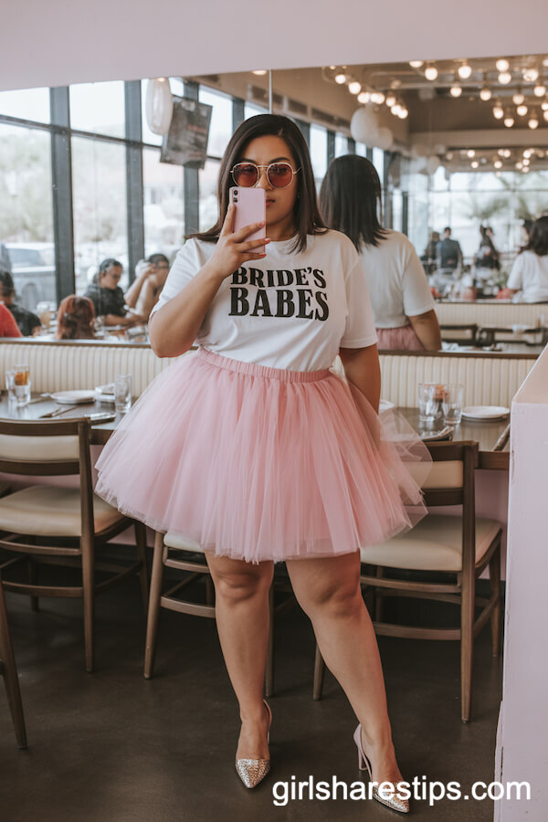 Pink Tulle Tutu with Custom Tee, Sparkly Pumps, and Oversized Sunglasses