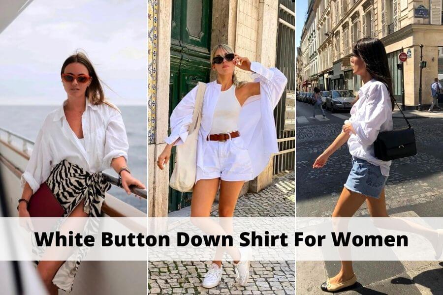 White Button Down Shirt For Women