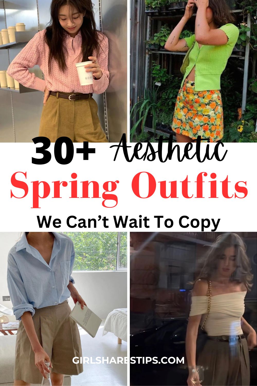 aesthetic cute spring outfits collage