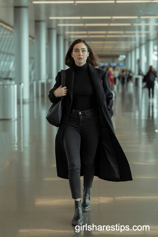 All-Black Monochrome Winter Ensemble