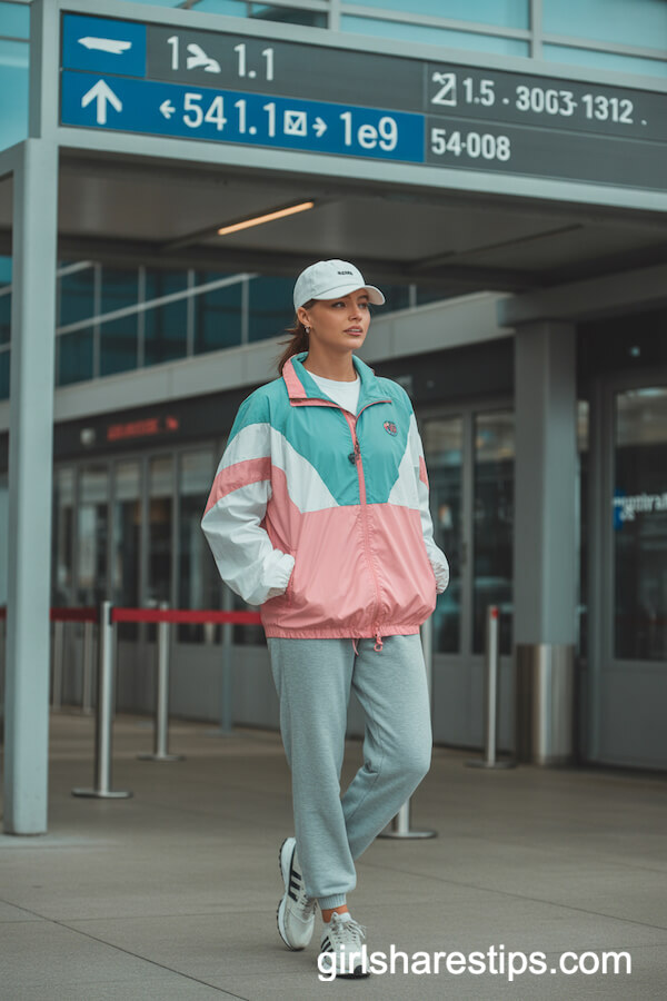 Colorblock Windbreaker and Joggers Combo