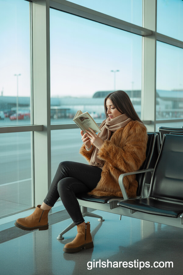 airport outfit ideas for winter women