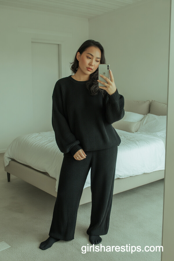 Cozy Knit Sweater Matching Pants
