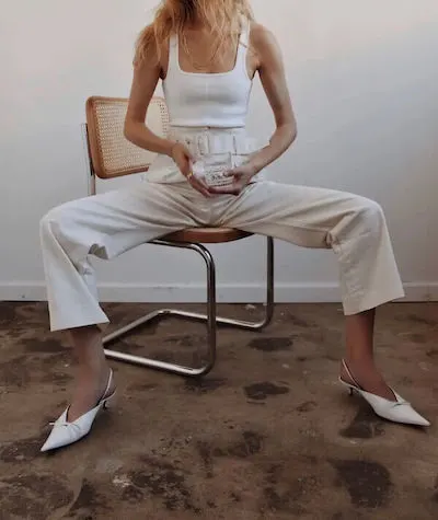 all white outfit women