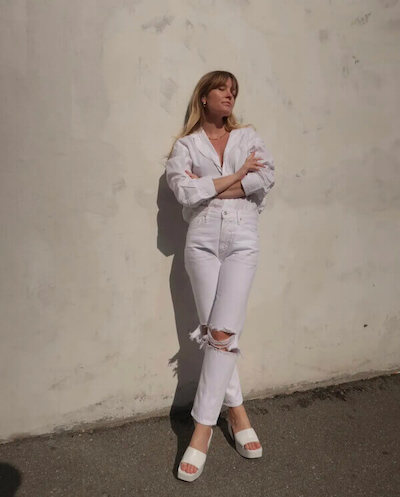 all white outfit women