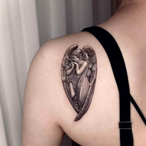 dark angel wing tattoo meaning