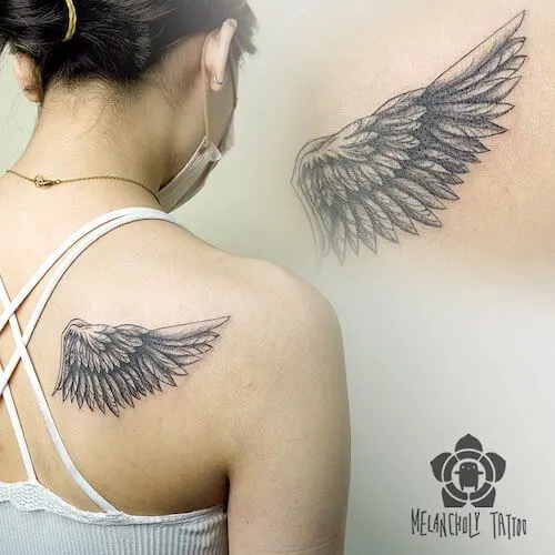 broken wing tattoo meaning and designs