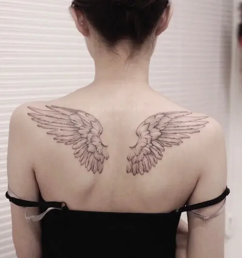 beautiful angel wing tattoo designs