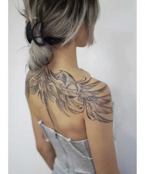 beautiful angel wing tattoo designs