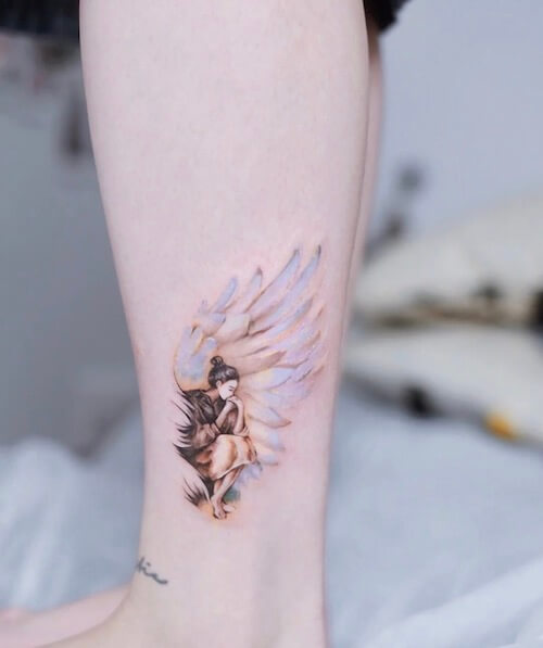 beautiful angel wing tattoo designs