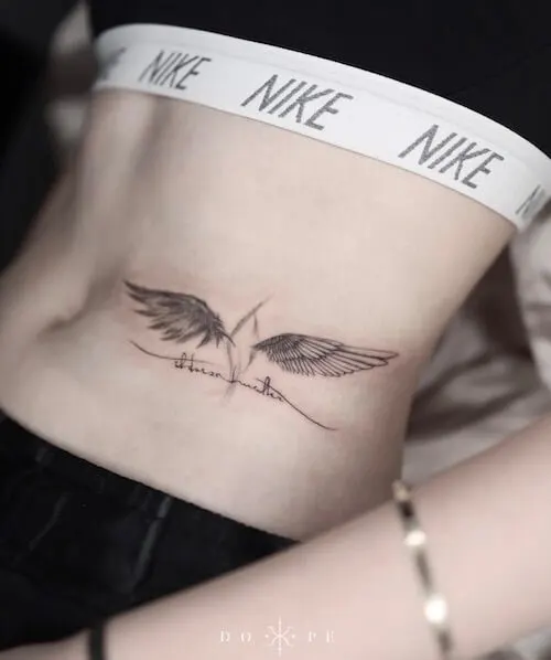 beautiful angel wing tattoo designs