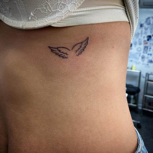 small angel wing tattoo designs