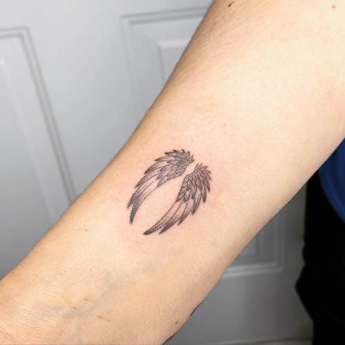 dark angel wing tattoo meaning