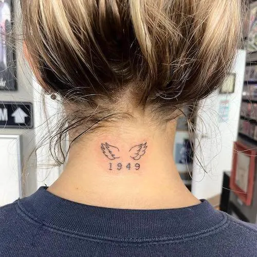 memorial tattoos with angel wings meaning