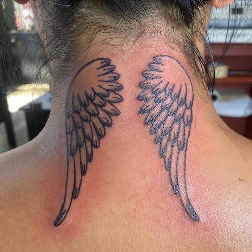 dark angel wing tattoo meaning