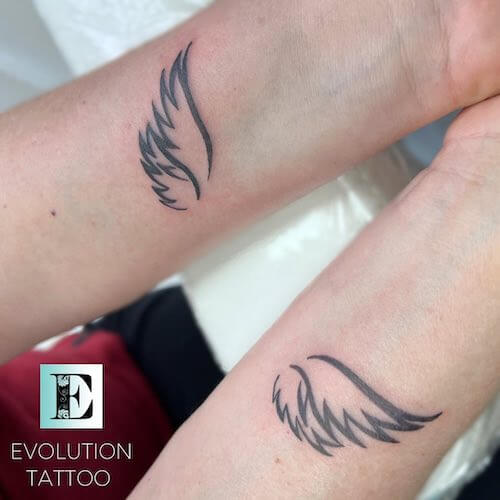 matching angel wing tattoo meaning