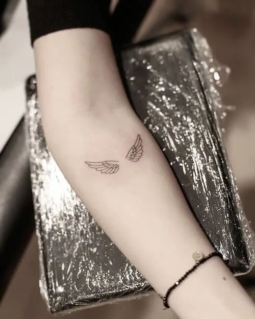 small angel wing tattoo designs