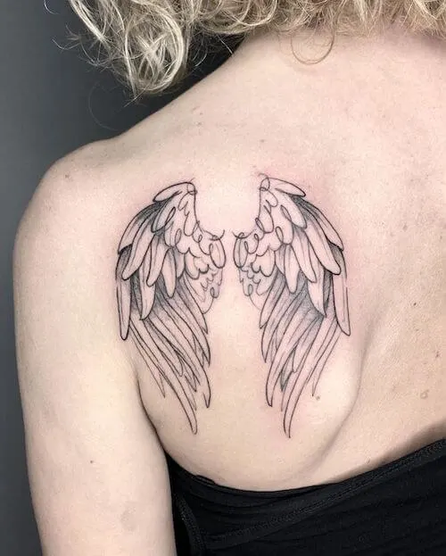 dark angel wing tattoo meaning