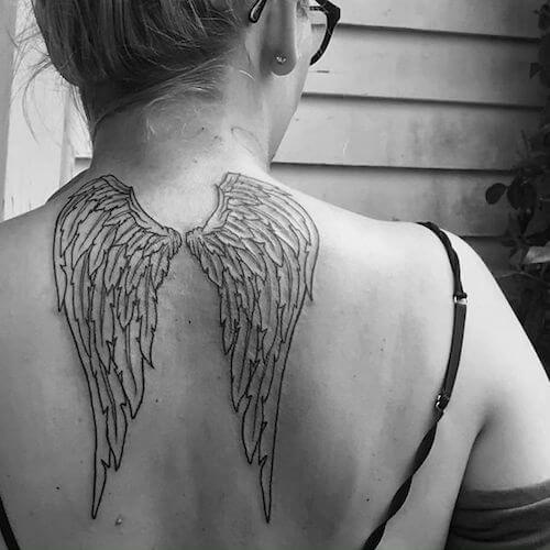 dark angel wing tattoo meaning