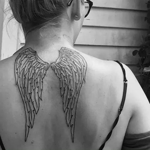 dark angel wing tattoo meaning