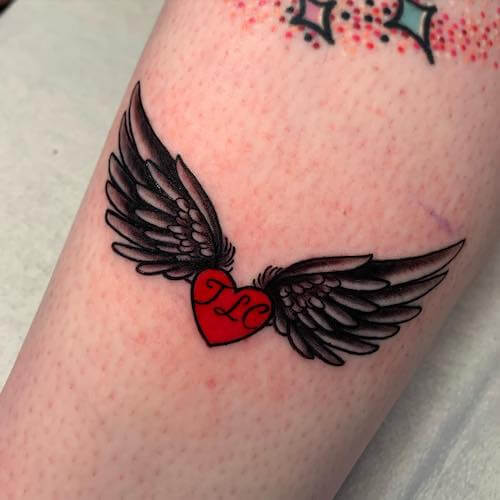 memorial tattoos with angel wings meaning