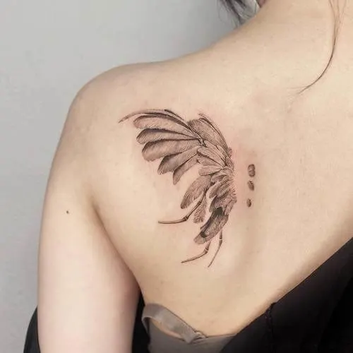 broken wing tattoo meaning and designs