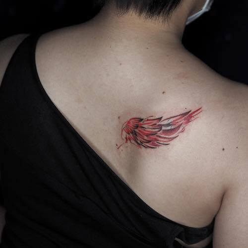 watercolor angel wing tattoo designs