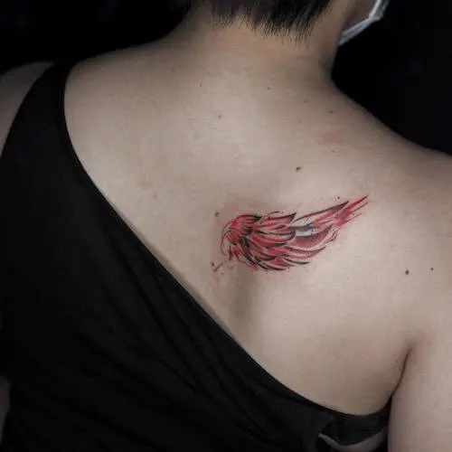 watercolor angel wing tattoo designs