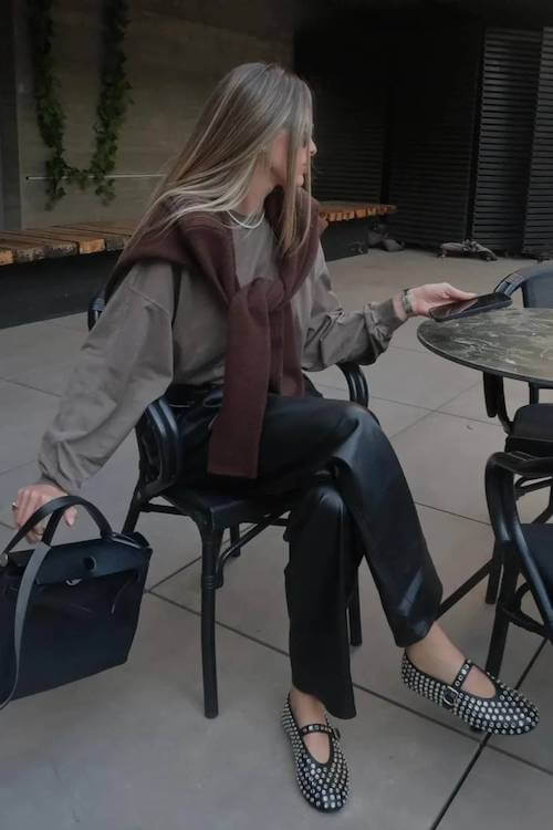 ballet flats outfit ideas grown women