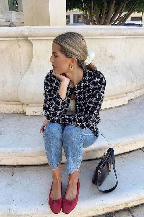 ballet flats outfit ideas grown women