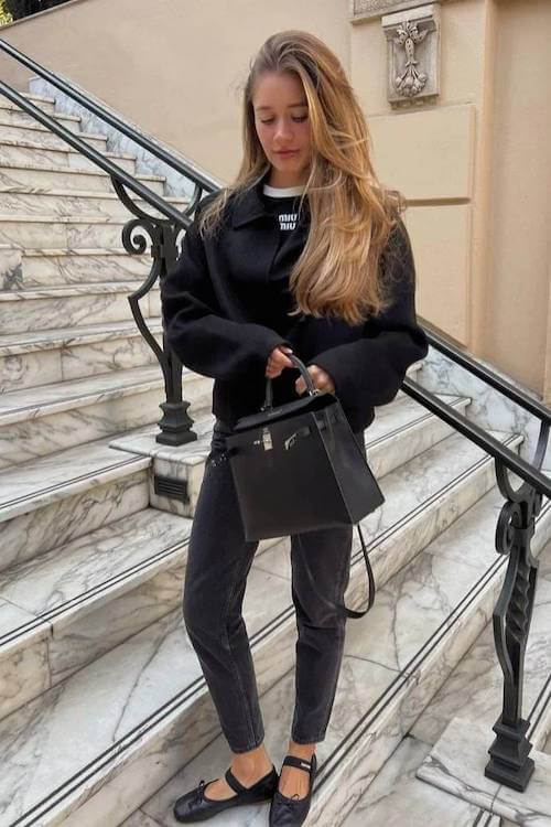 ballet flats outfit ideas grown women