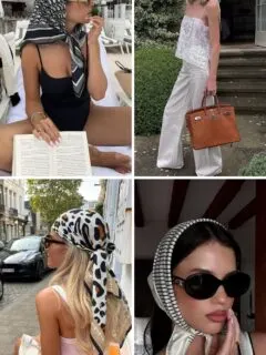 bandana headscarf outfit ideas collage