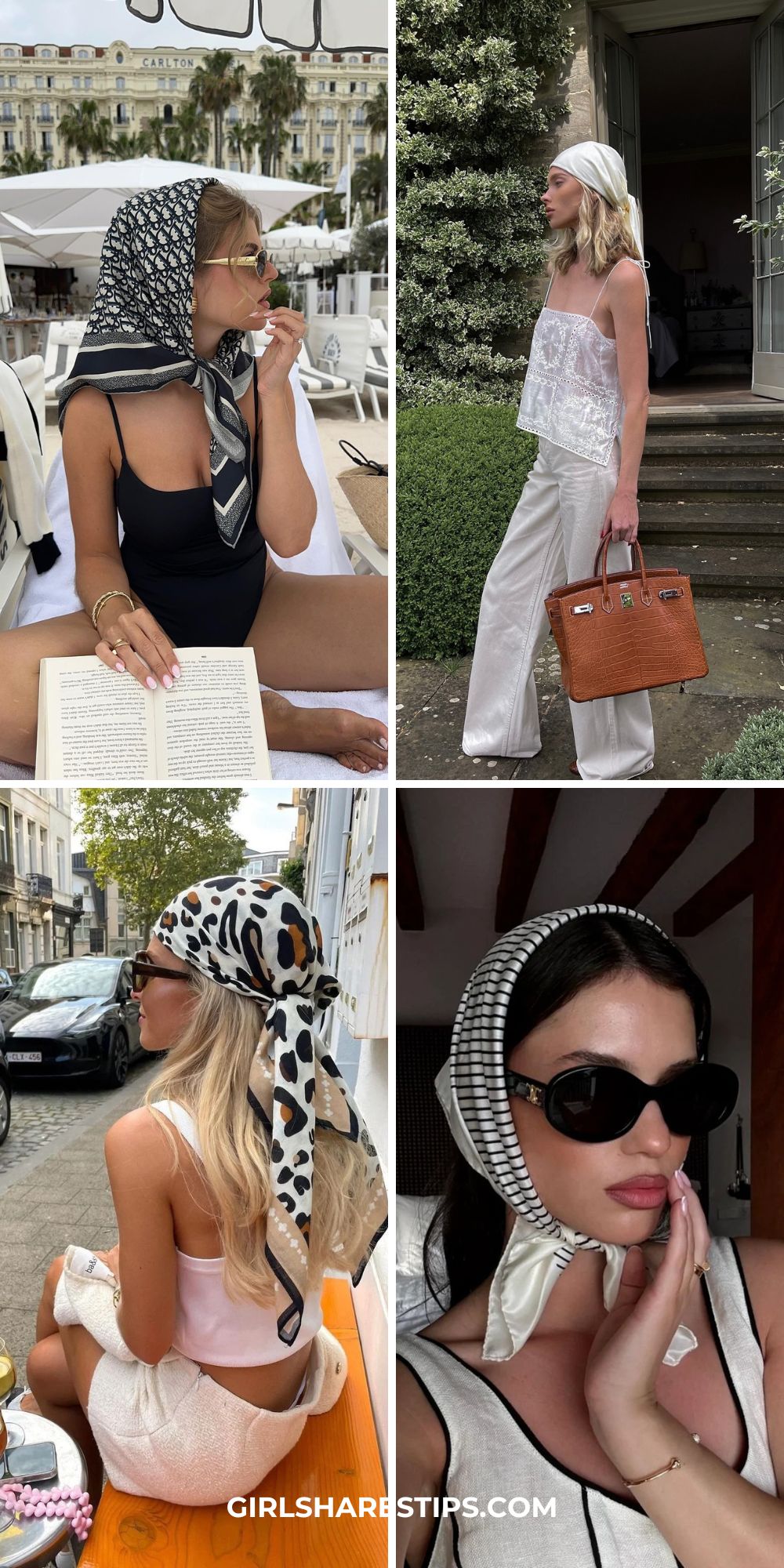 bandana headscarf outfit ideas collage