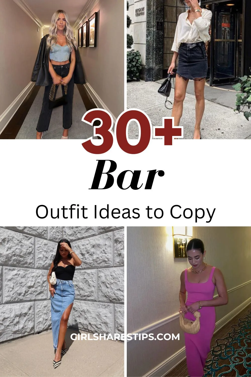 bar outfit ideas collage