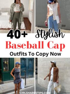 baseball cap outfits collage