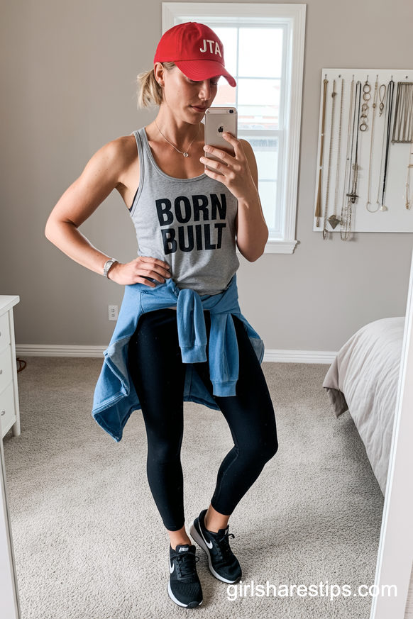 Born Built Athletic Baseball Mom Legging Outfit