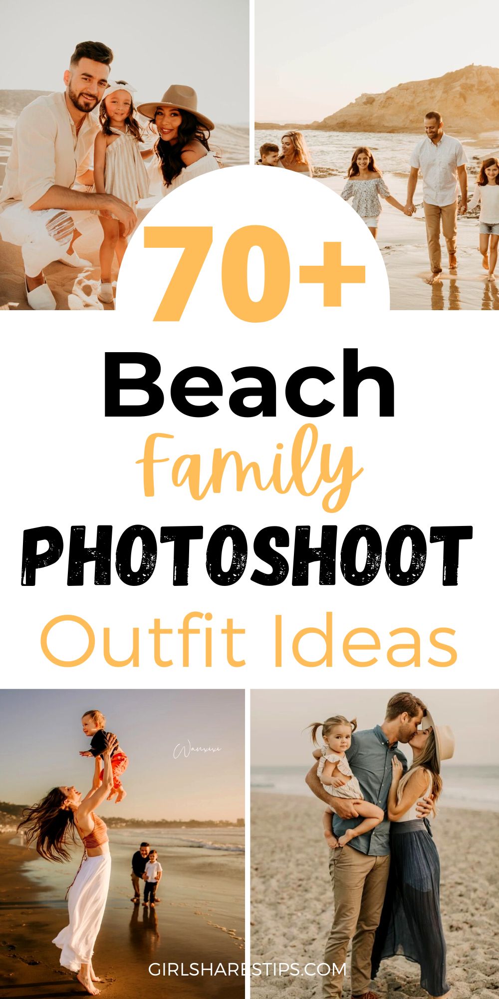 beach family photoshoot outfits collage