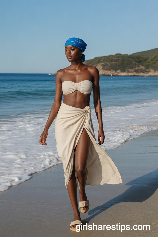 Bikini Top & Wrap Skirt Combo